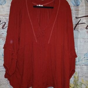 Westport Deep Red Blouse